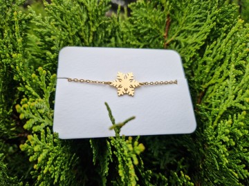 Dames armbandje - Gouden sneeuwblokje