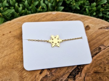 Dames armbandje - Gouden sneeuwblokje