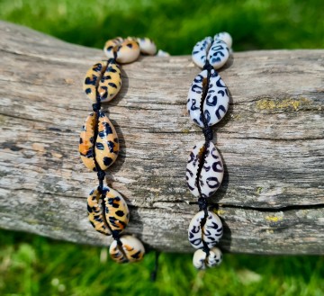 Enkelbandje schelpen - Tijger (en panter) 3/3