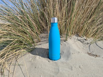 RVS waterfles blauw