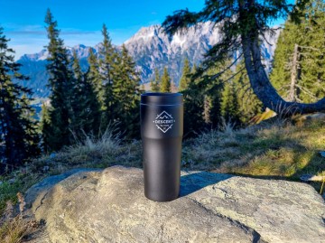 RVS Thermosbeker - Zwart/Wit