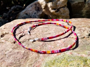 Zonnebrilkoordje - Aztek koord rood