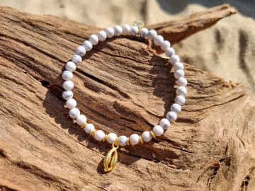 Dames armband - Golden shell