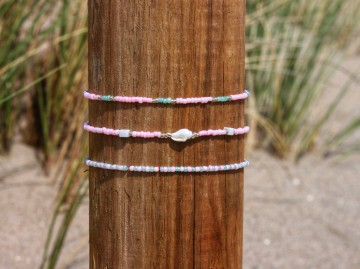 Enkelbandjes lichtroze - set van 3