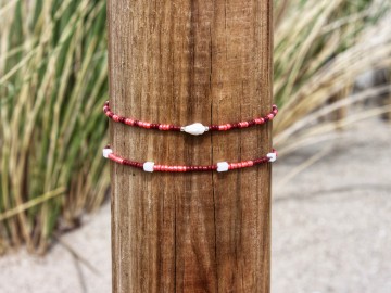 Enkelbandjes oranje bruin