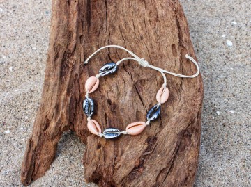 Enkelbandje Schelpen - Peach 1/2