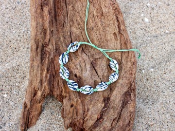 Enkelbandje Schelpen - Zebra 1/2