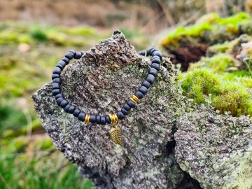 Kokos armbandje - Golden leaf