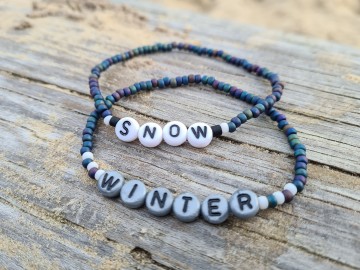 Dames armbandje - Snow Winter [Set van 2]