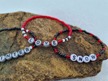 Dames armbandje - Love Winter & Snow [Set van 3]