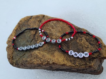 Dames armbandje - Love Winter & Snow [Set van 3]