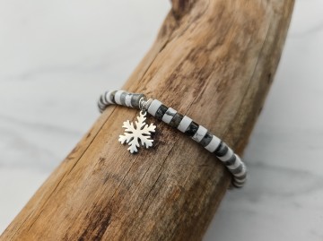 Natuurstenen armband - Snowflake