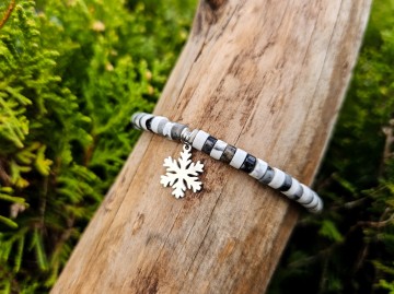 Natuurstenen armband - Snowflake