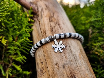 Natuurstenen armband - Snowflake