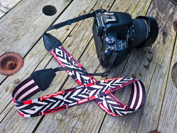 Camera riem [black & white]