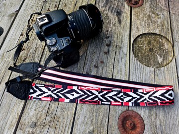 Camera riem [black & white]