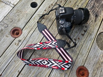Camera riem [black & white]