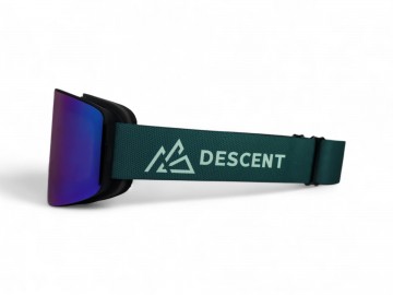 Descent goggle   the cloud textured green   green zijaanzicht links