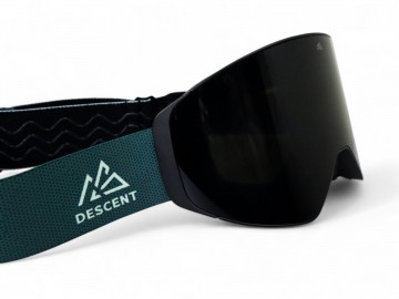 Descent goggle   the shield textured green   black close up 1