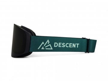 Descent goggle   the shield textured green   black zijaanzicht links