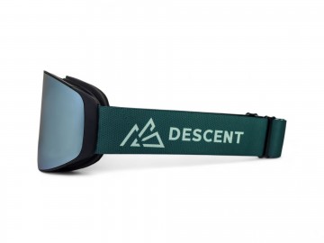 Descent goggle   the shield textured green   light blue zijaanzicht links
