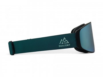 Descent goggle   the shield textured green   light blue zijaanzicht rechts