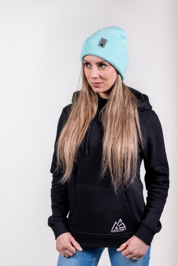 Hooded Sweater Black/Pink [womens fit]