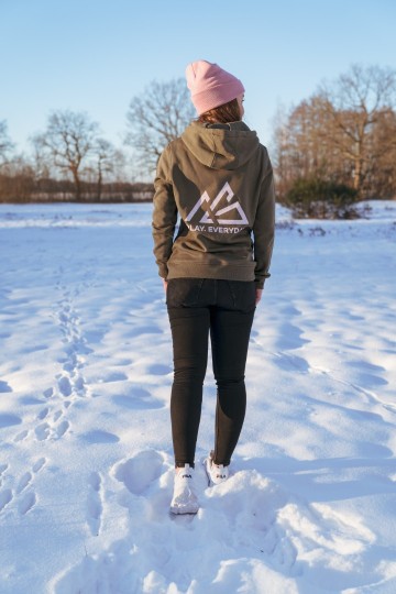 Hoodie Olive/Pink [womens fit]