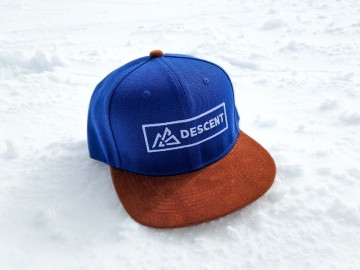 DESCENT Snapback Cap - Blue/Brown Suede