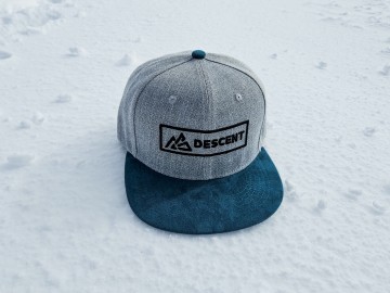 DESCENT Snapback Cap - Grey/Petrol Suede