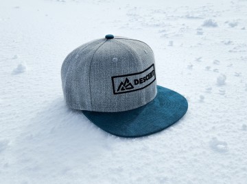DESCENT Snapback Cap - Grey/Petrol Suede