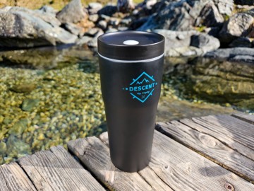 RVS Thermosbeker - Zwart/Turqoise