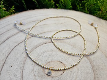 Zonnebrilkoordje - witgoud