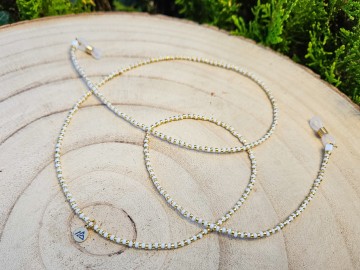 Zonnebrilkoordje - witgoud