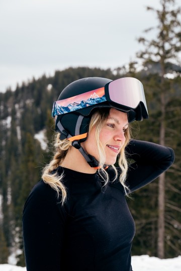 Descent goggle - The Shield [silver-pink]