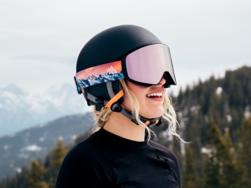 Descent goggle - The Shield [silver-pink]