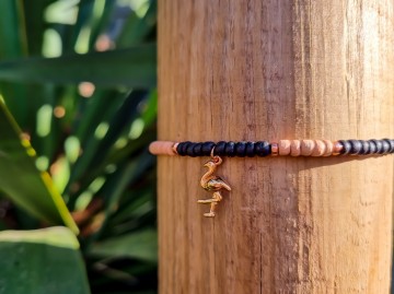 Kokos enkelbandje - Flamingo style