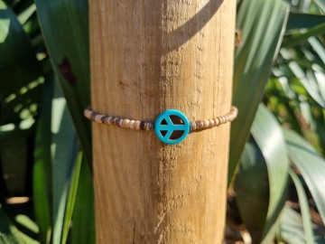 Kokos enkelbandje - Peace