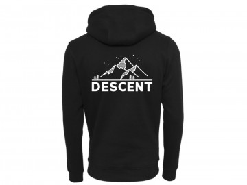 Hooded Sweater Black/White back [unisex]