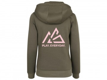 Hoodie Olive/Pink [womens fit]