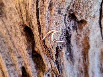 Earcuff - wave [rose]