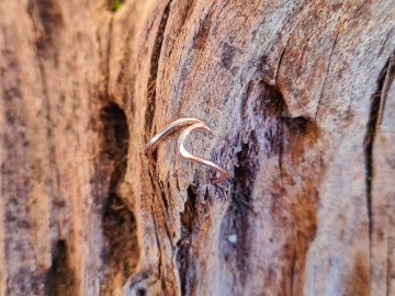 Earcuff - wave [rose]