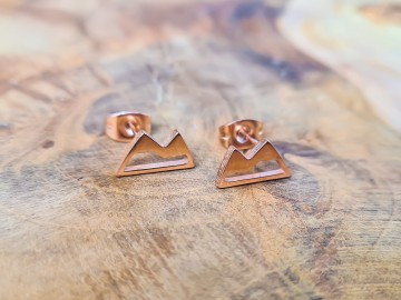 Oorbellen - kleine bergjes [rose]