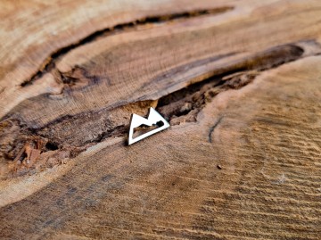 Oorbellen - kleine bergjes [zilver close up]