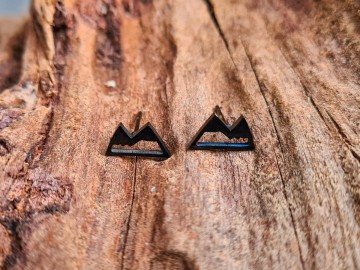 Oorbellen - kleine bergjes [zwart]