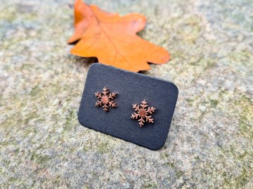 Oorbellen sneeuwvlok in rose