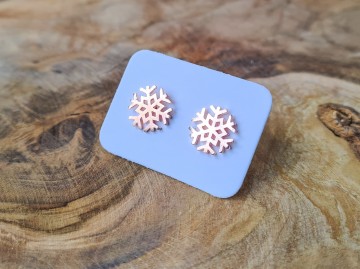 Oorbellen - CristalClear Snowflaes [rose]