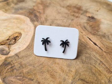 Oorbellen - Little Palmtrees [zwart]