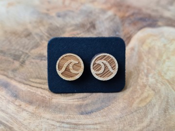 Oorbellen - Wooden Waves