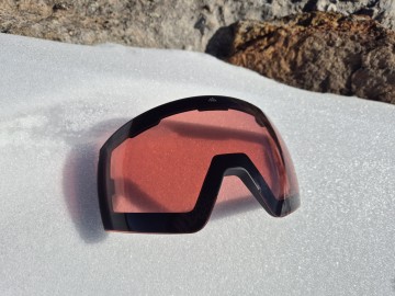 Descent goggle - The Panorama [Blackout] - Slecht weer lens S1 Roze